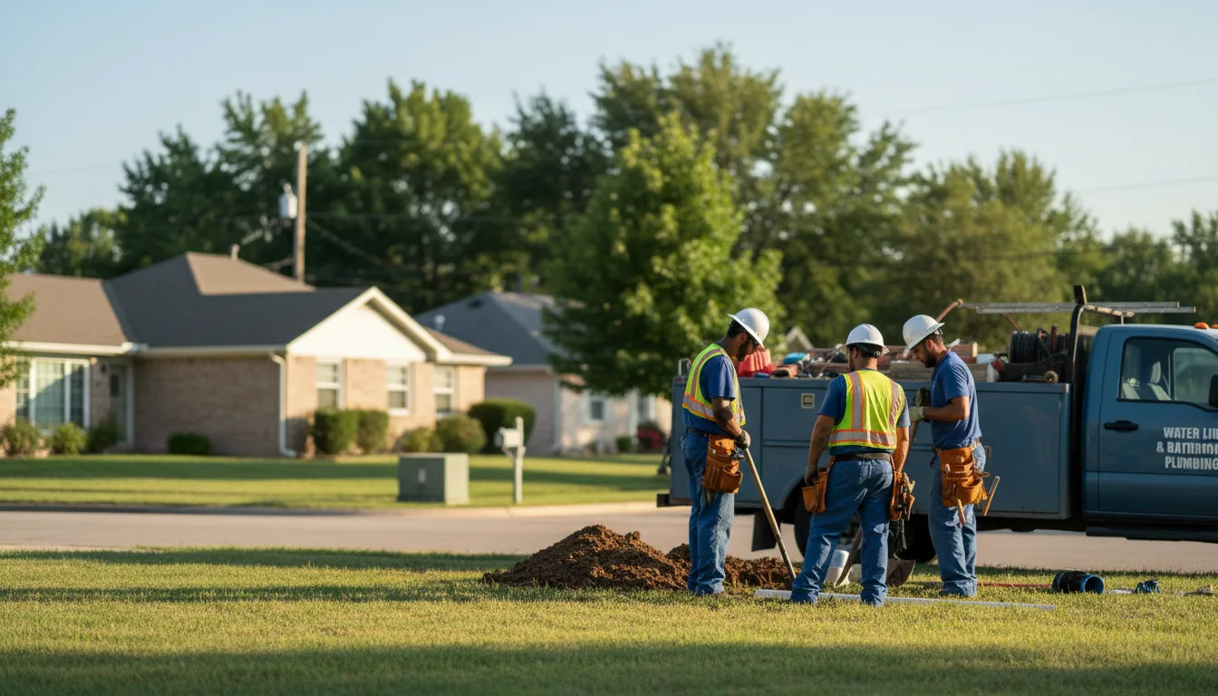 Residential water line and bathroom plumbing service in Compton, AR